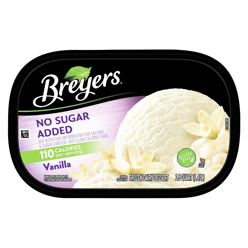 Breyers No Sugar Added Vanilla Frozen Dairy Dessert - 48oz