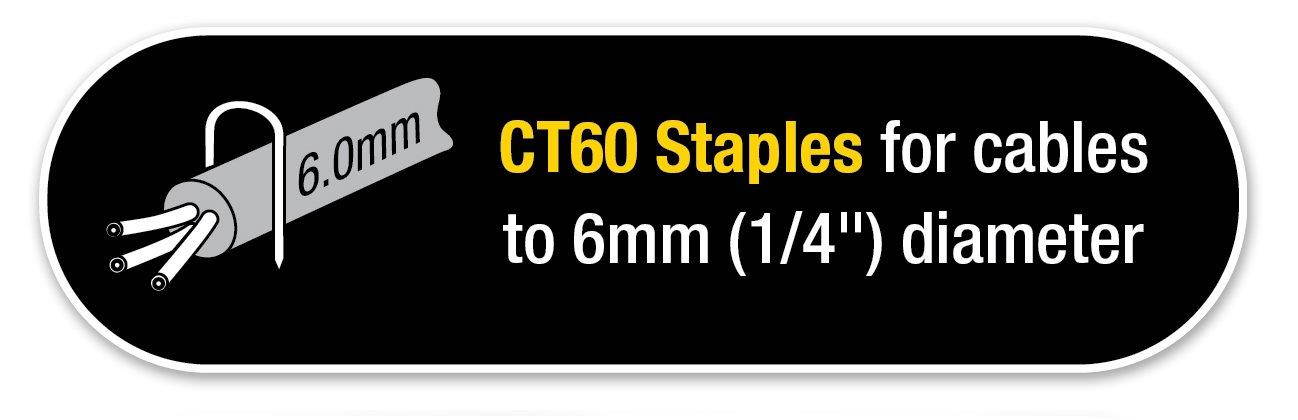 Tacwise CT60 9/16-Inch Galvanized Cable Staples, Box of 1,000 Staples (1201)