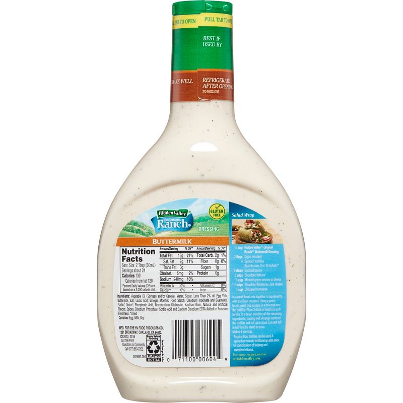 Hidden Valley Buttermilk Ranch Salad Dressing & Topping - Gluten Free - 24fl oz