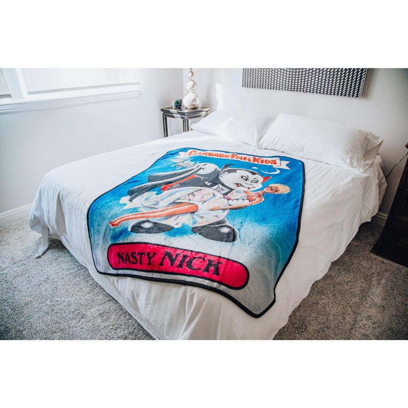 Just Funky Garbage Pail Kids Nasty Nick Fleece Throw Blanket | 45 x 60 Inches