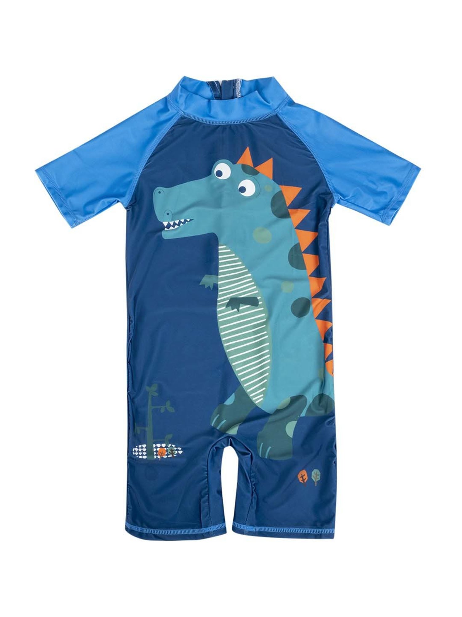 Baby Moo Kids Blue Printed Swimming Costume