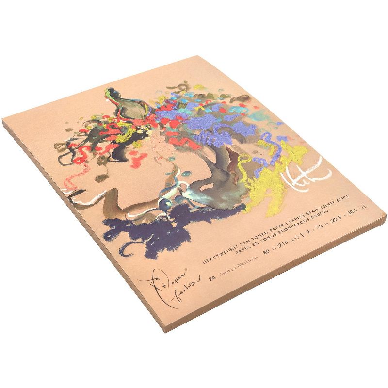 Paper Fashion Heavy Weight Paper Pad 9"X12"-24 Sheets - Tan Toned