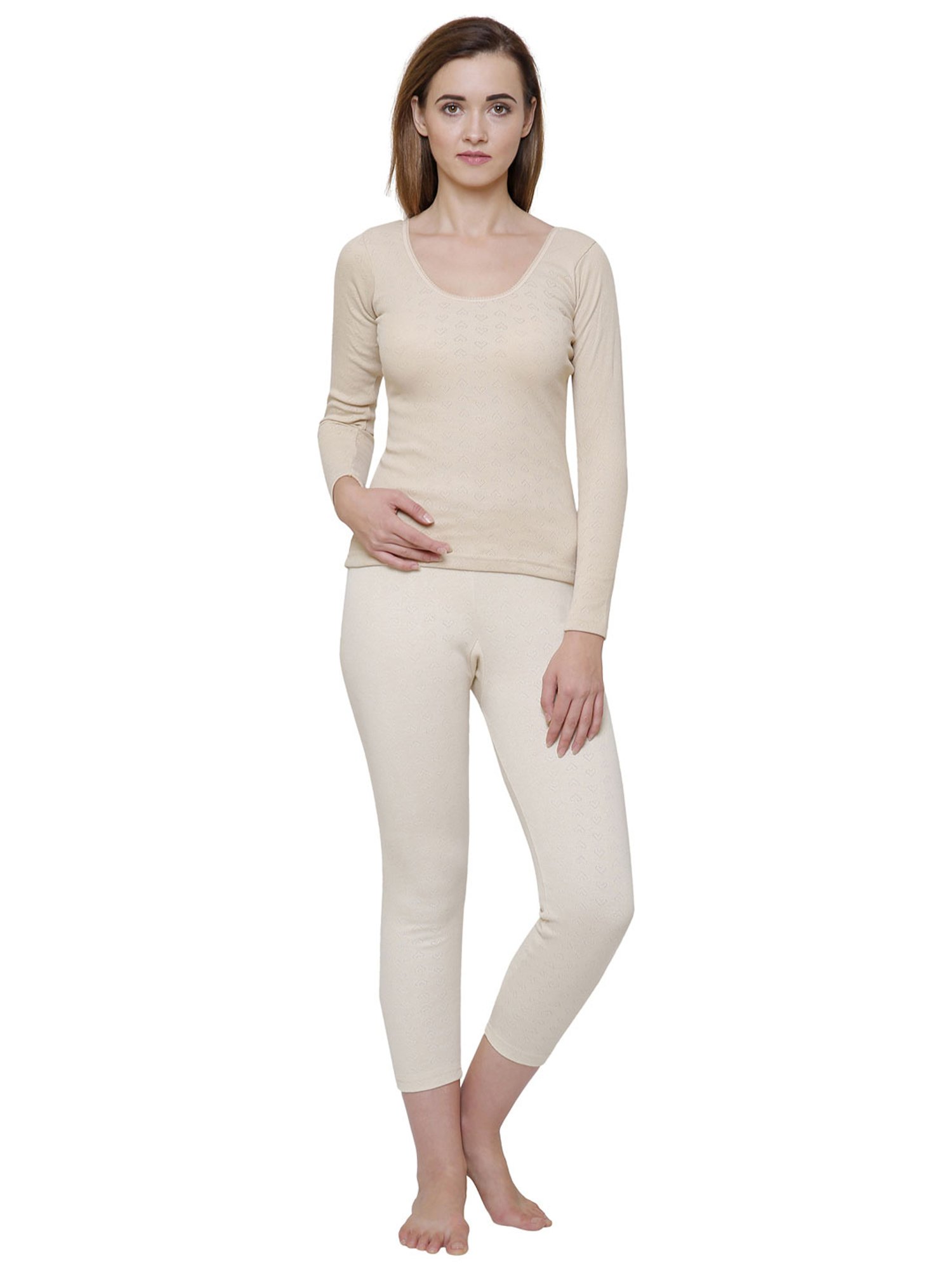 Bodycare Beige Cotton Thermal Top