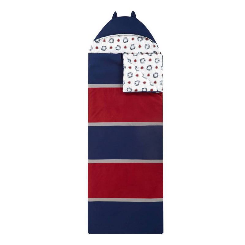 Twin XL Holger Sleeping Bag Navy/Red - Chic Home Design