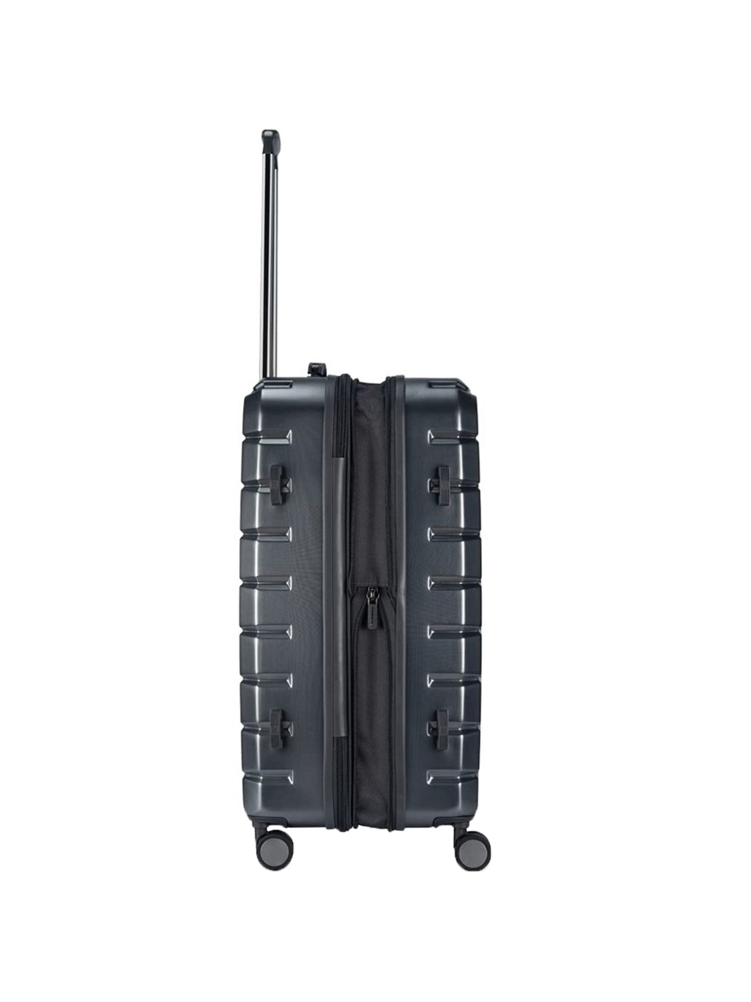 it luggage Prosperous Metalic Grey Medium-24 inches Expandable Hardsided Trolley Bag with TSA Lock