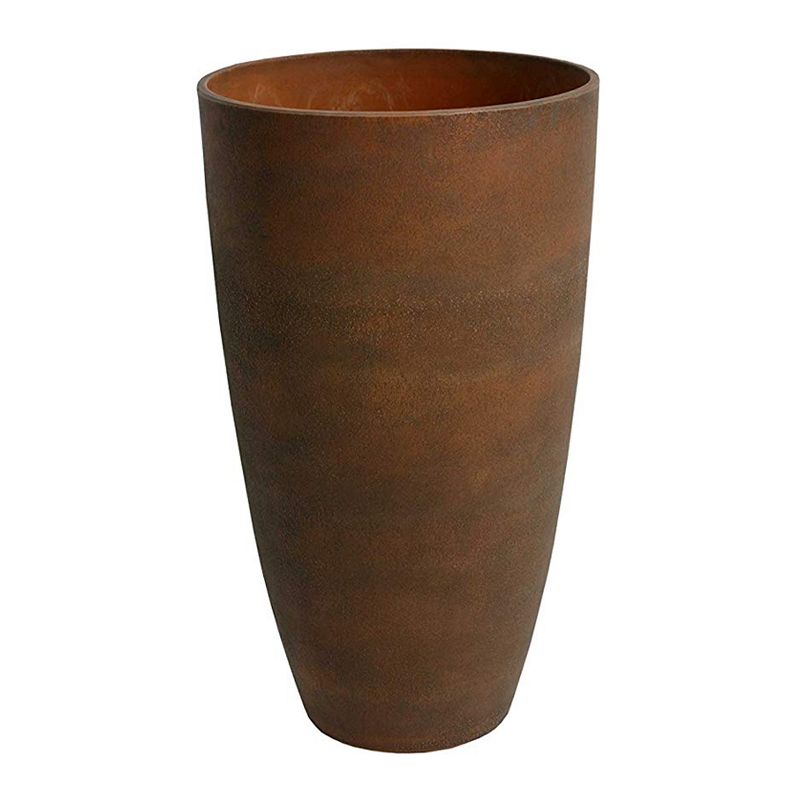 Algreen 43729 Acerra Weather Resistant Recycled Composite Vase Planter Pot, Rust
