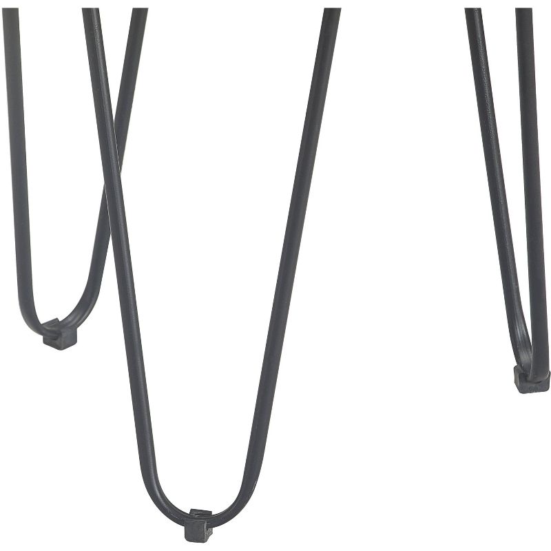 Farmhouse Side Table Metal Brown/Black- ClickDecor