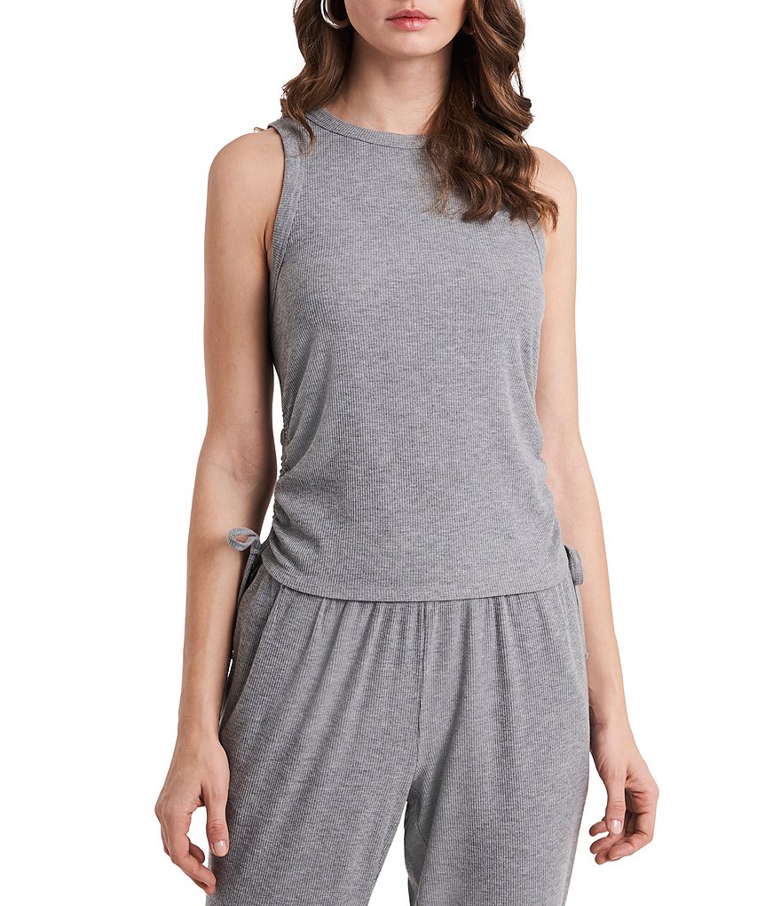 1. STATE Side Tie Crew Neck Coordinating Knit Tank