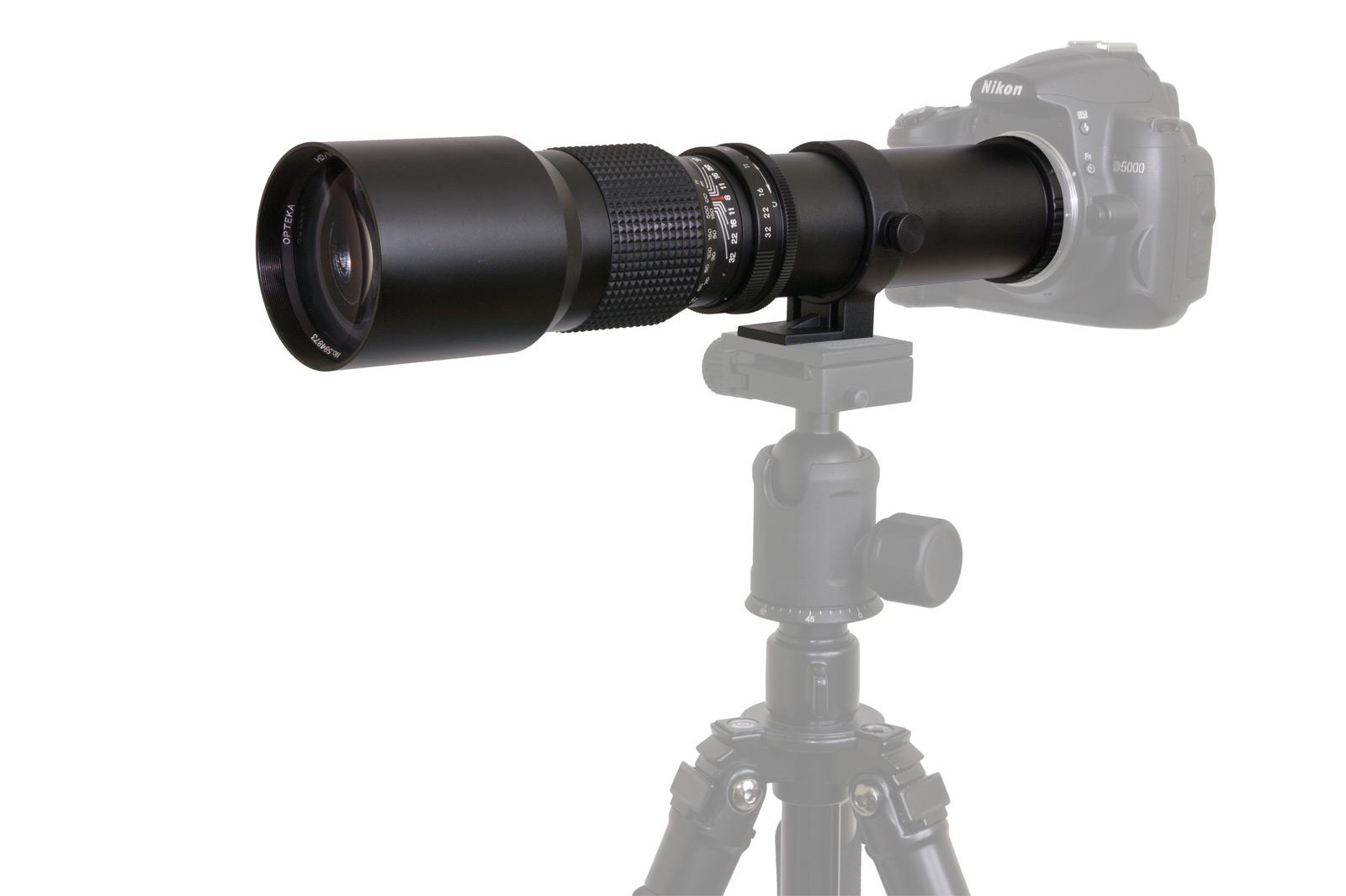 Opteka 500mm Preset Telephoto Lens for Nikon D5, D4s, D4, D3x, Df, D810, D800, D750, D610, D500, D7500, D7200, D7100, D5600, D5500, D5300, D5200, D5100, D3400, D3300 Digital SLR Cameras