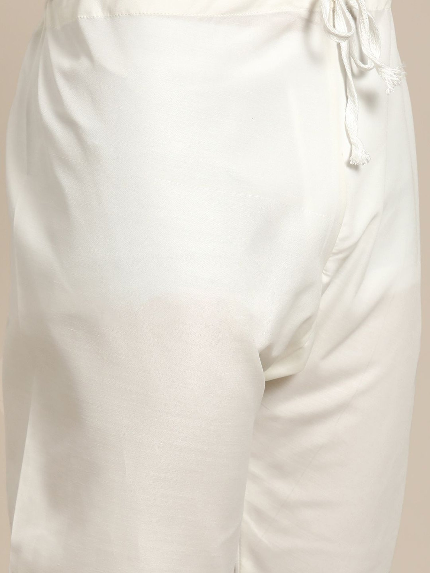 Sojanya Beige & Black Regular Fit Printed Kurta Set With Jacket