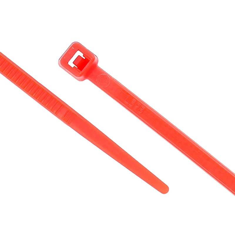 Inch, 18lb Miniature Nylon Zip Tie - Assorted 500 pack (Red)
