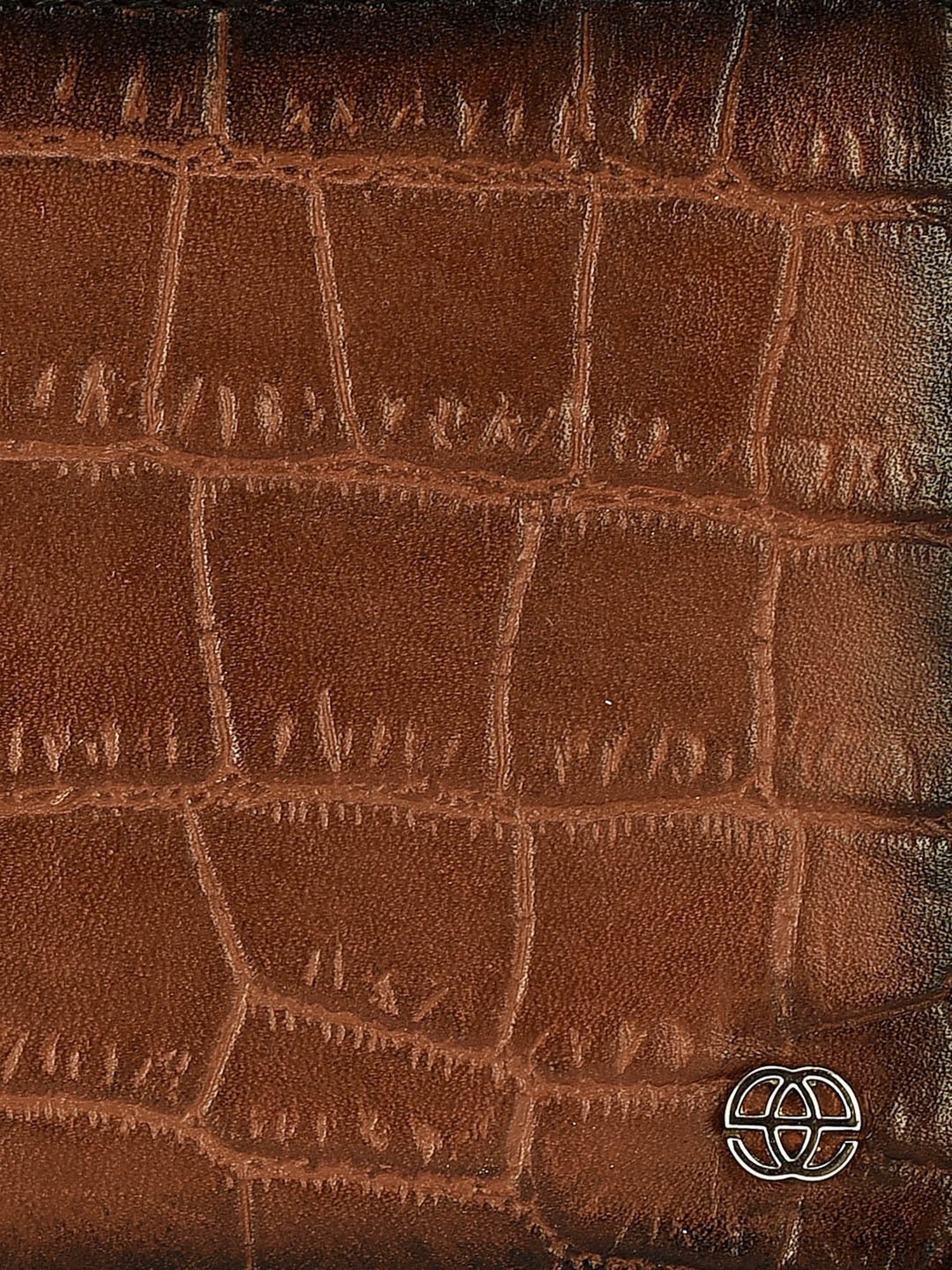 Eske Tan Casual Leather Zip Around Wallet for Men