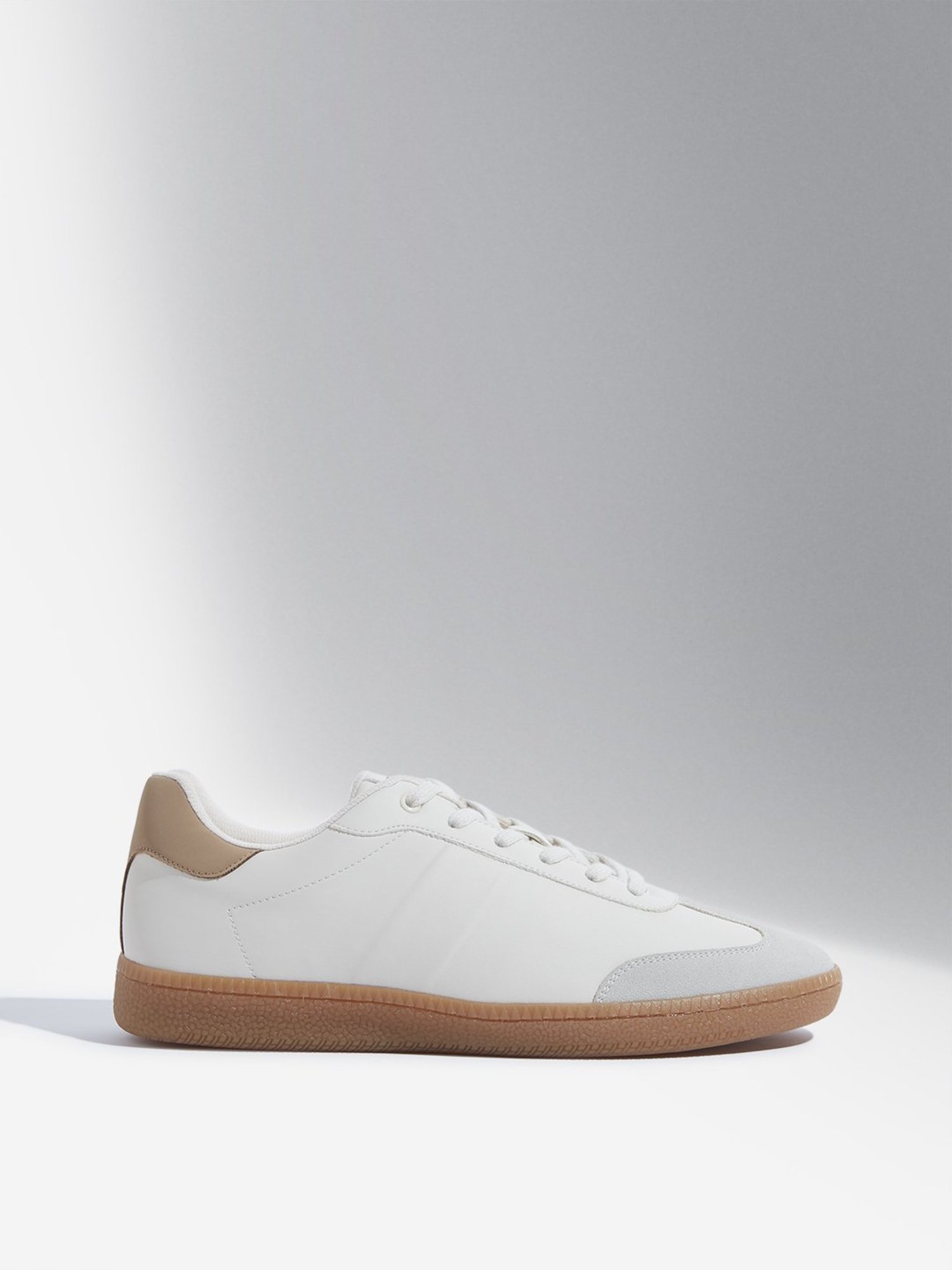 SOLEPLAY by Westside Beige Lace-Up Sneakers