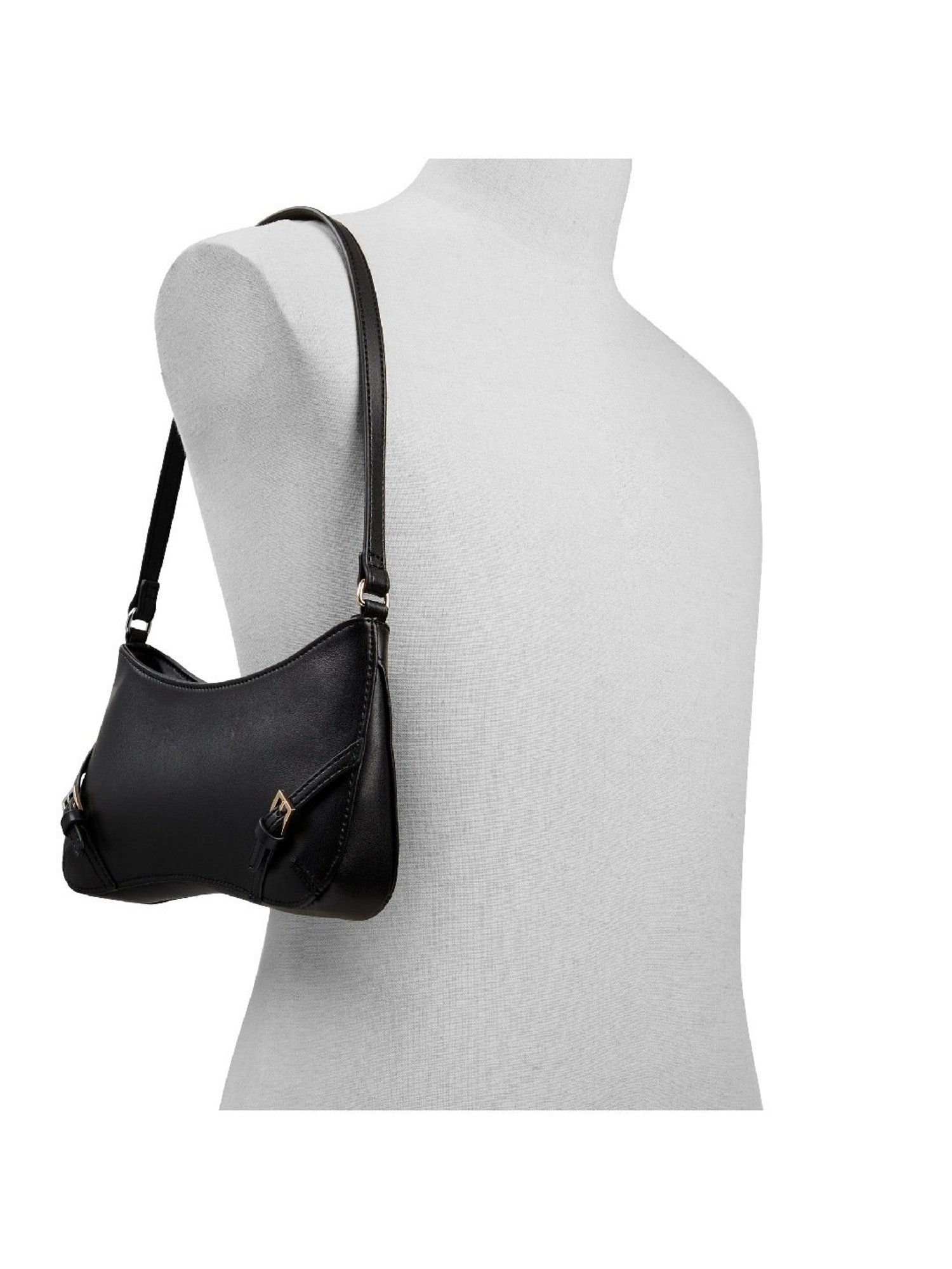 Call It Spring Black Solid Small Shoulder Handbag