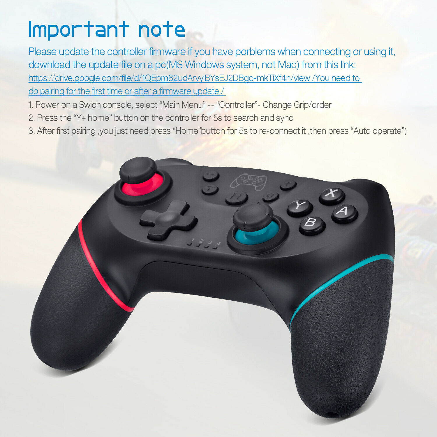 Wireless Pro Gamepad Joypad Joystick Remote Controller Fit for Nintendo Switch
