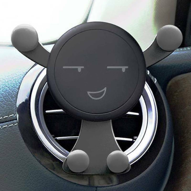 Universal Car Mobile Phone Holder Air Vent Mount Stand Cradle Smart No Touch Gravity Design for iPhone Samsung Galaxy and Other Smartphones 4.0"-6.0" (Gold)