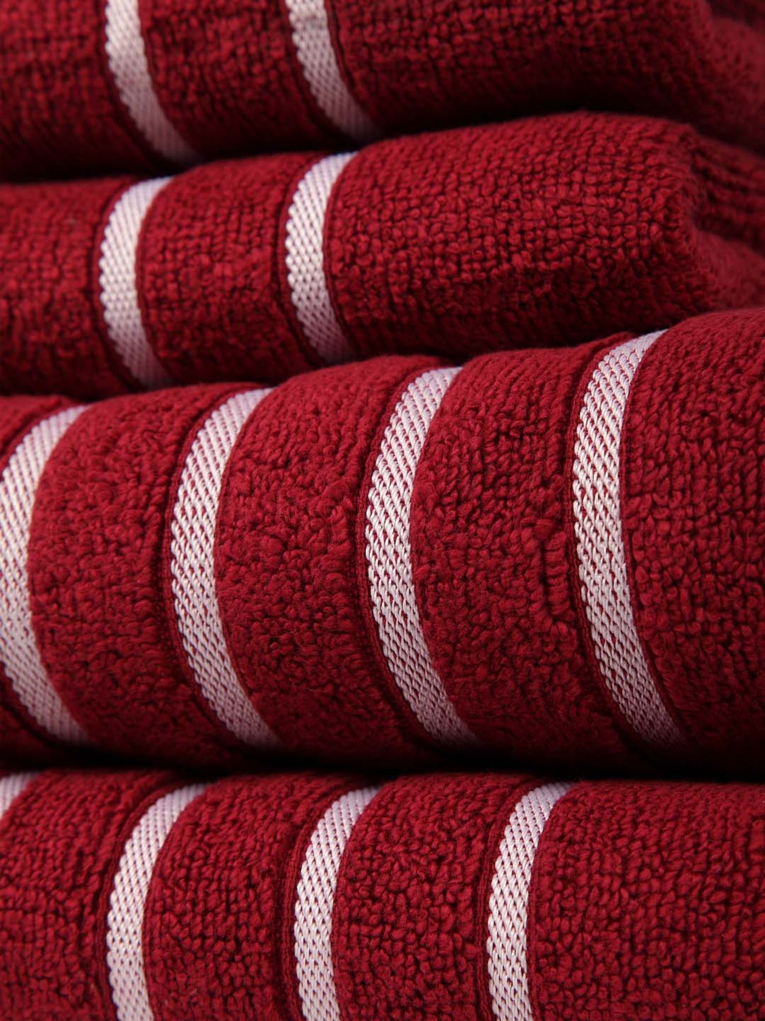 Mark Home 100% Cotton 500 GSM Zero Twist Simply Soft Maroon Towel Set