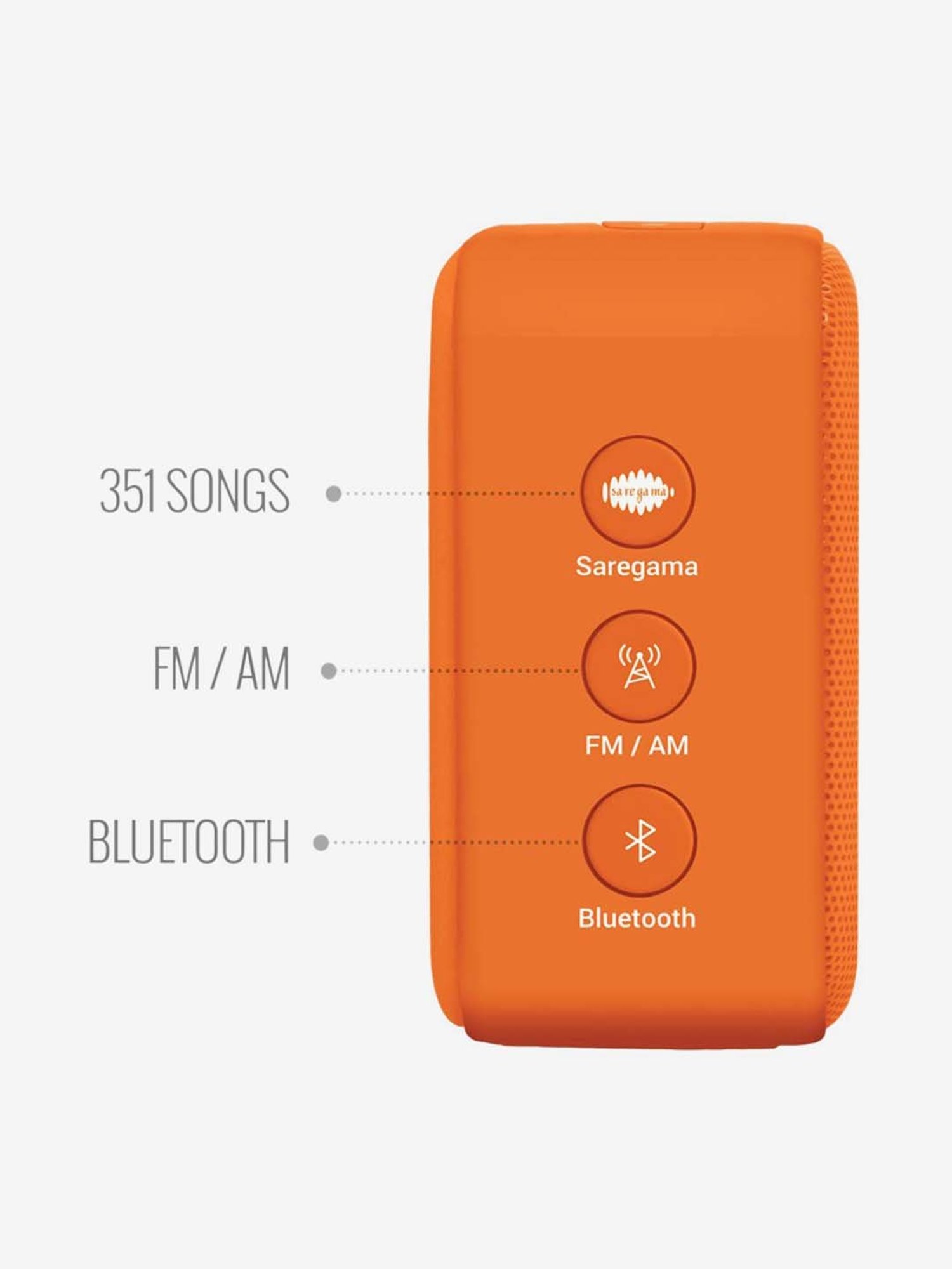 SAREGAMA Carvaan Mini SCM02 Shrimad Bhagavad Gita Bluetooth Speaker (Devotional Orange)