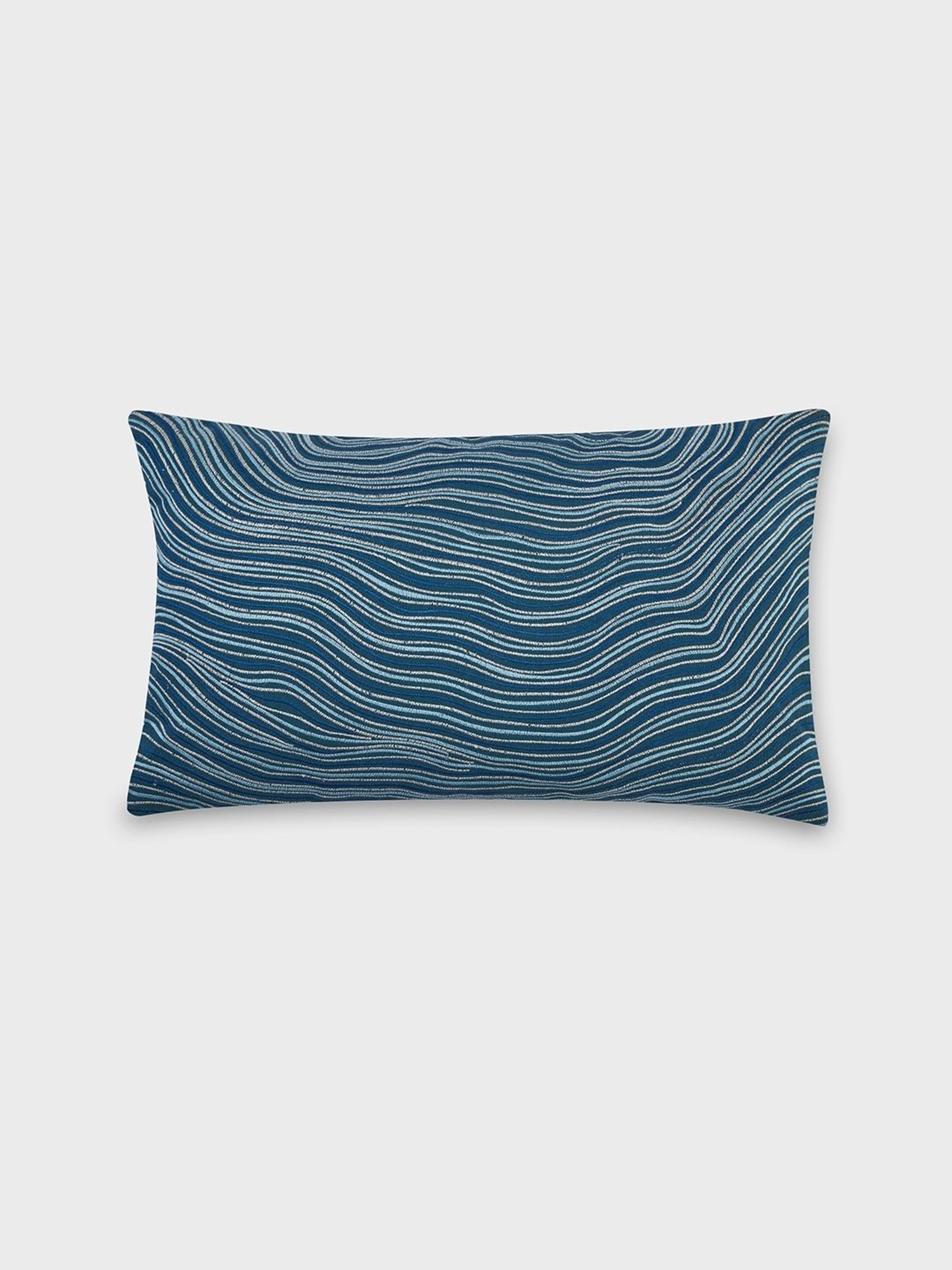 Fabindia Home Woven Blue Cotton Cushion Cover