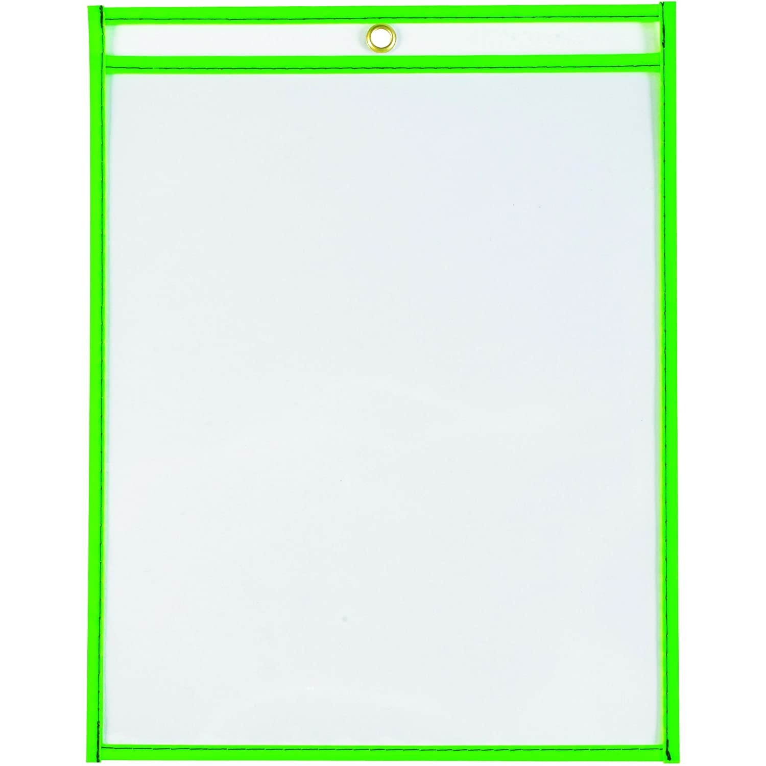 Ship Now Supply SNJTH115GN Stitched Job Ticket Holders, 9" x 12", 9" Width, 12" Length, Neon Green (Pack of 15)