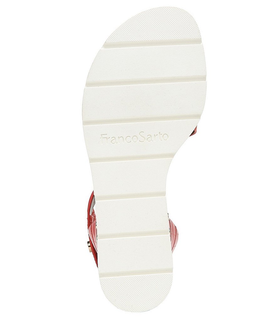 Franco Sarto Daven Croc Embossed Gladiator Wedge Sandals