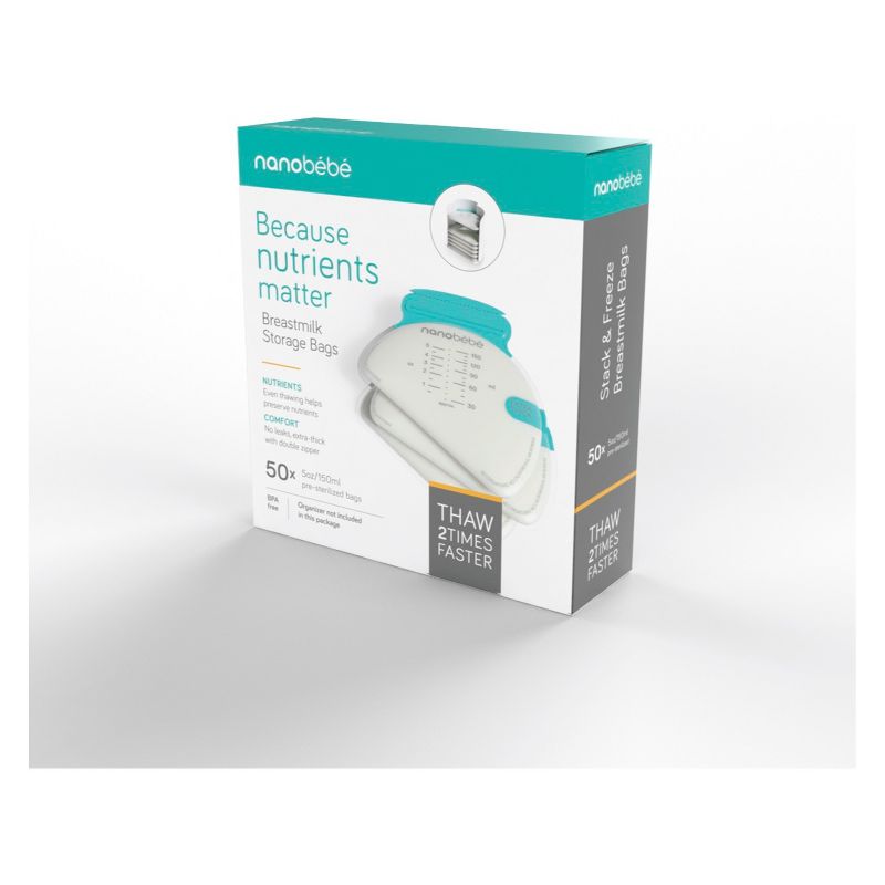 Nanobebe 50ct Breast Milk Storage Bags