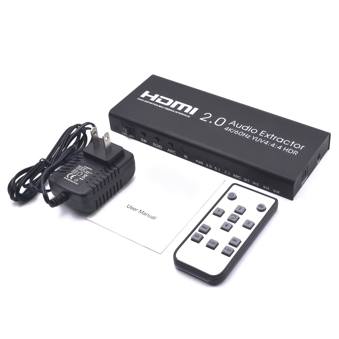 AYS-41V20 High Identification HDMI 2.0 4x1 4K Audio Extractor