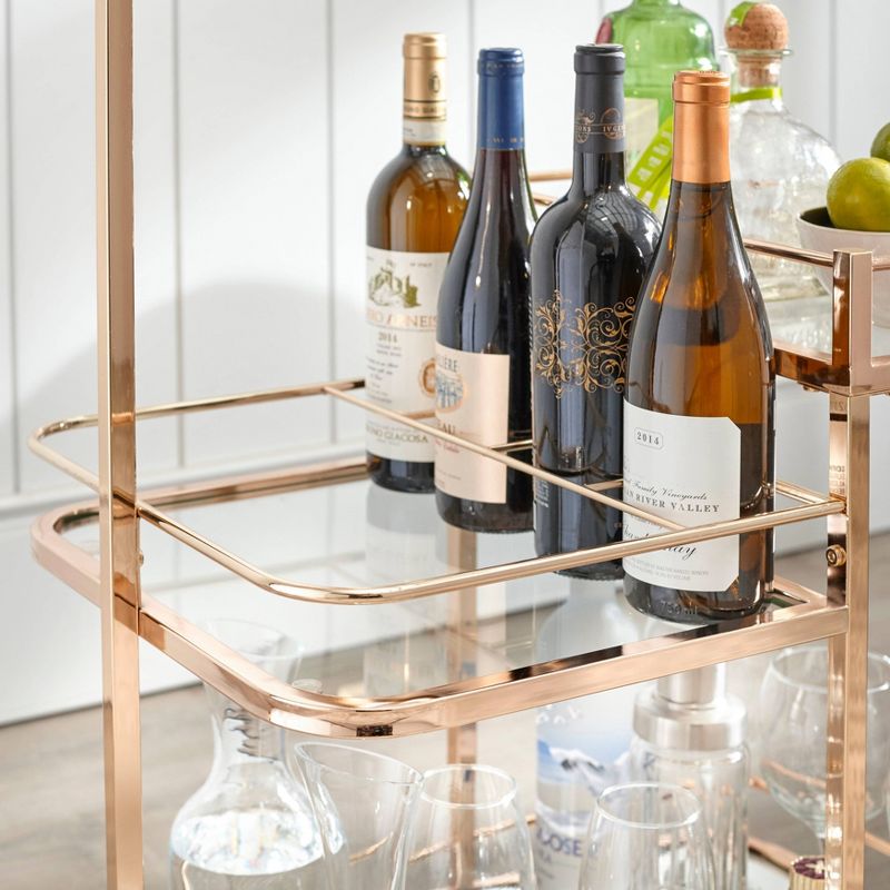 Alcott 3 Tier Bar Cart Bright Gold - angelo:HOME