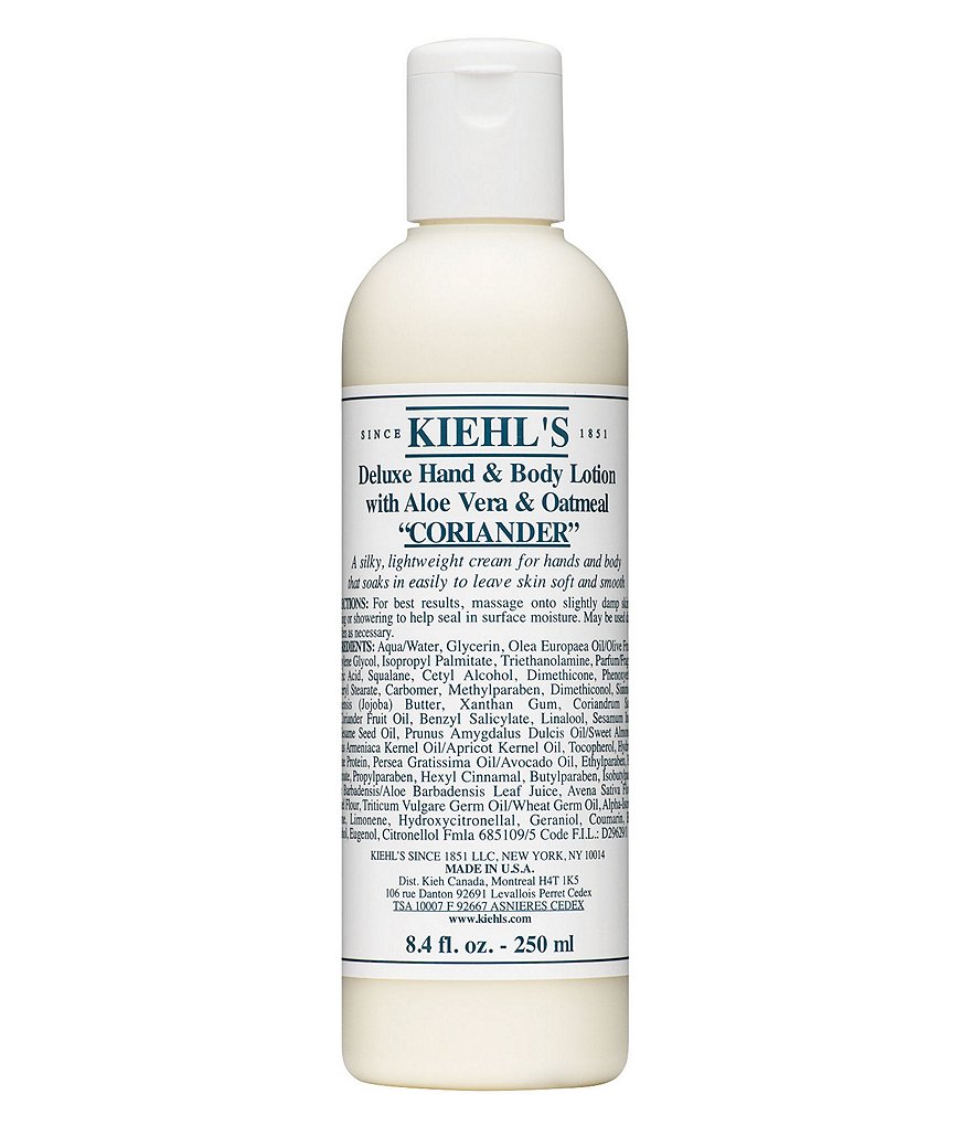 Kiehl's Since 1851 Coriander Deluxe Hand & Body Lotion with Aloe Vera & Oatmeal