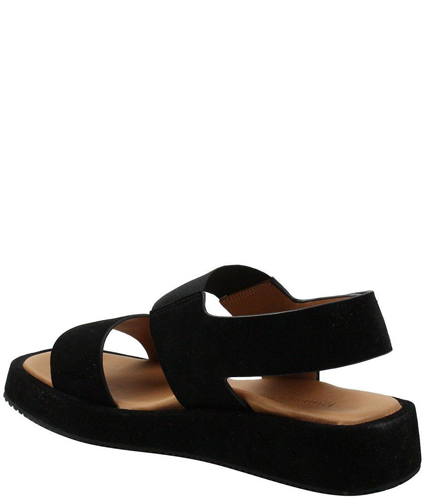 L'Amour Des Pieds Ainsley Suede Platform Wedge Sling Sandals