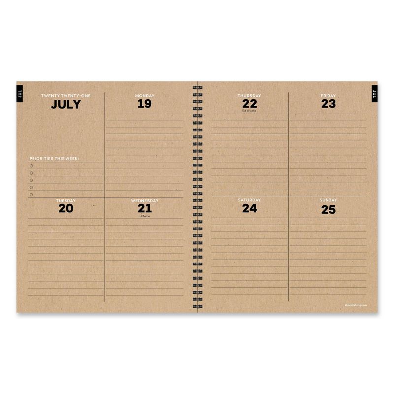 2021-22 Academic Planner 8.5" x 11" Color Bloc Daily/Weekly/Monthly - The Time Factory