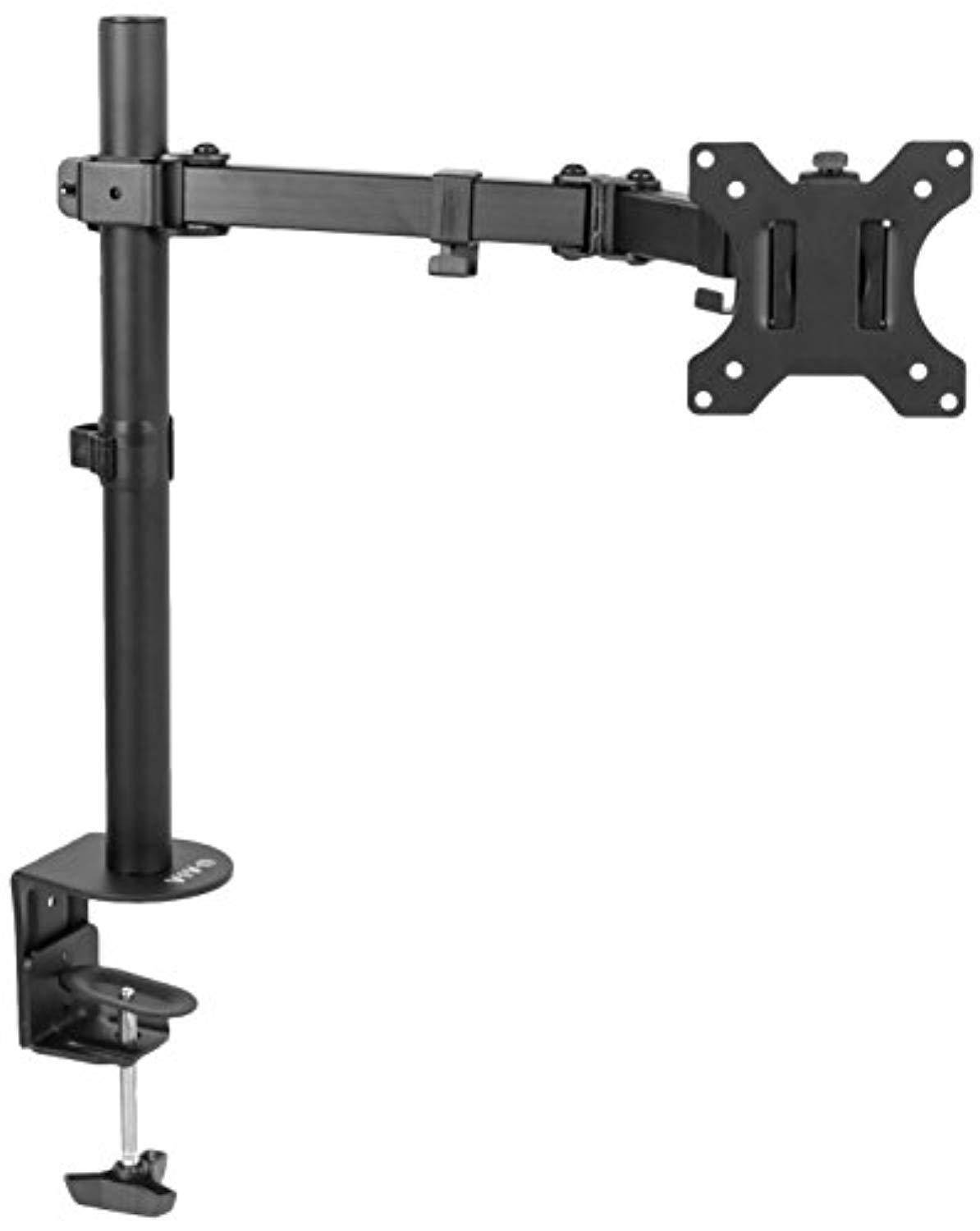 VIVO Full Motion Single VESA Monitor Desk Mount Stand with Double Center Arm Joint | For 13" to 32" Screens (STAND-V101)