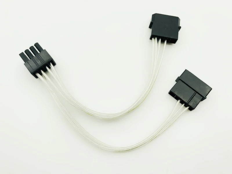18cm Dual 4Pin to 8Pin Graphics Card Power Cable 4PIN to 8PIN Graphic Card Cable Supply Dual D port to 8 pin for BTC Mining