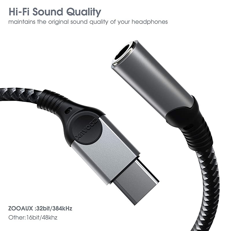 USB Type C to 3.5mm Headphone Jack Adapter,  Audio Adapter USB C to Aux Dongle Cable Cord for Pixel 4 3 2 XL, Samsung Galaxy S21 S20 Ultra S20+ Note 20 10 S10 S9 Plus ipad Pro and More (Grey)