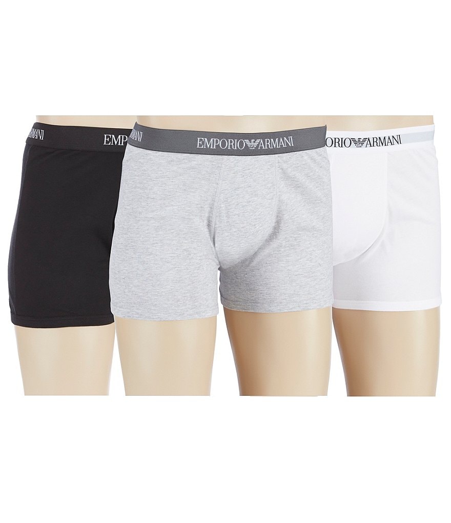 Emporio Armani Pure Cotton Boxer Briefs Assorted 3-Pack