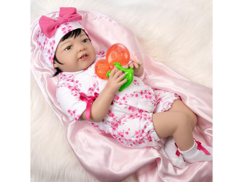 Paradise Galleries Realistic Toddler Doll - Hanami, 21 inch in SoftTouch Vinyl, 7-Piece Reborn Doll Gift Set