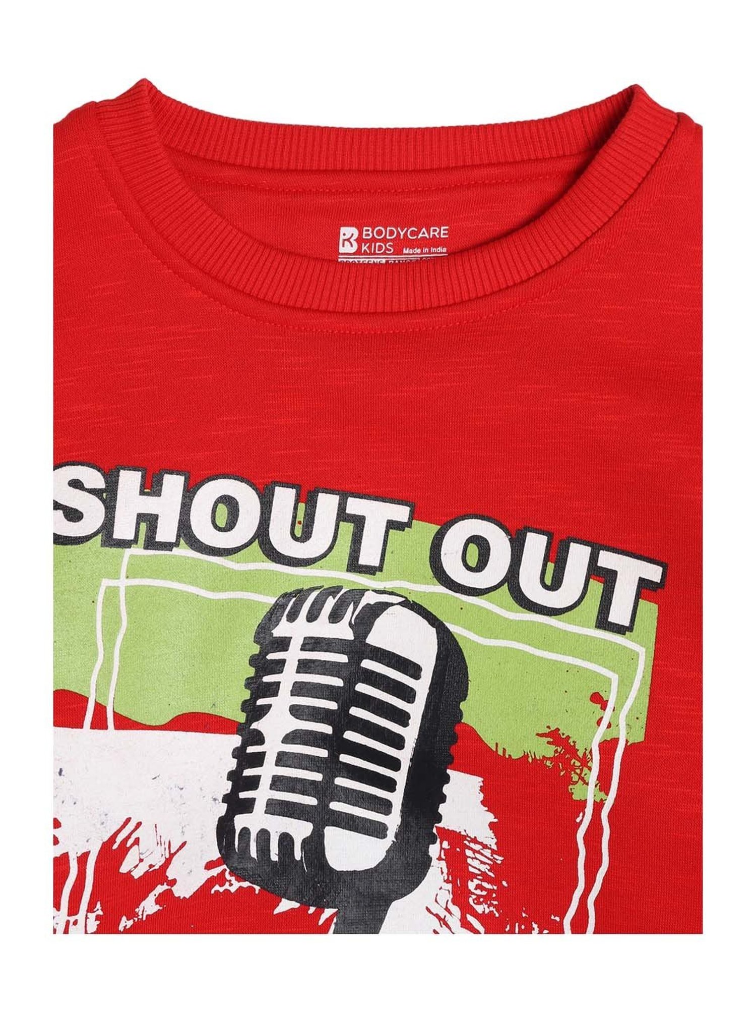 Proteens Kids Red Cotton Printed Sweatshirt