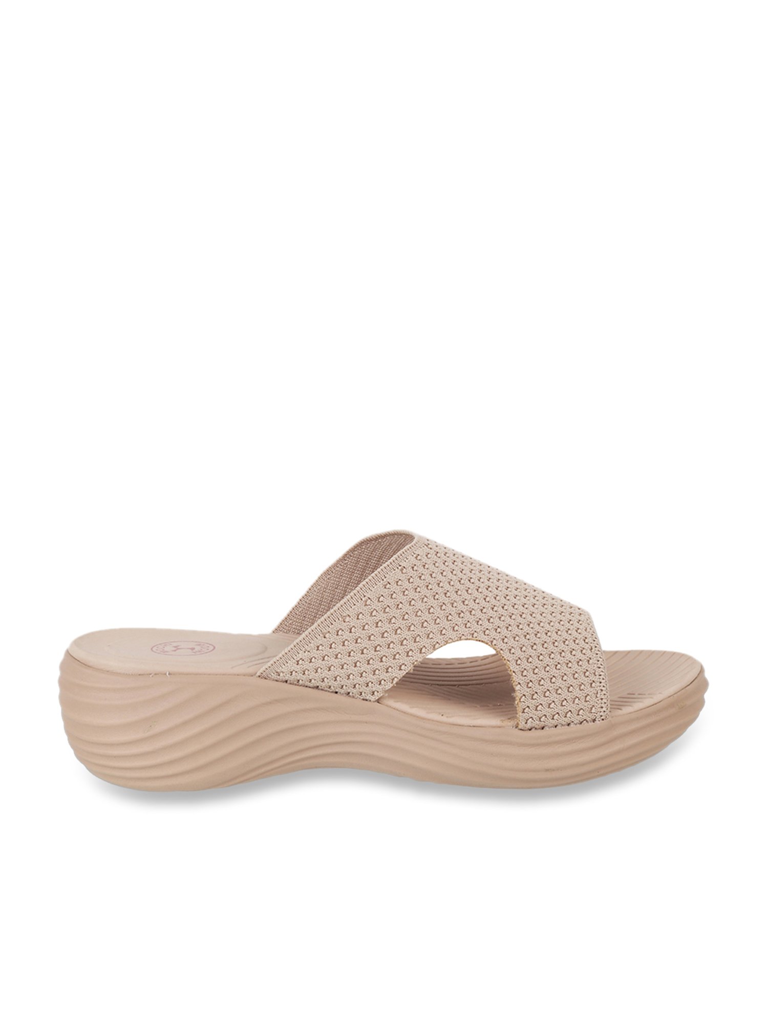 Mochi Women's Beige Casual Wedges