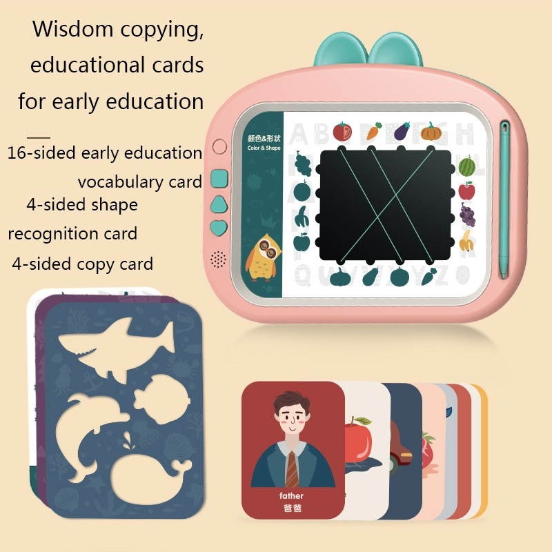 X6 Puzzle Early Education Children Toy Multifunctional Handwritten Blackboard Cartoon Electronic Drawing Board, Colour: Blue