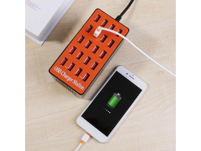 Multi 20-Port USB Hub Charger Power Adapter Wall Fast Charging Dock Station 100W