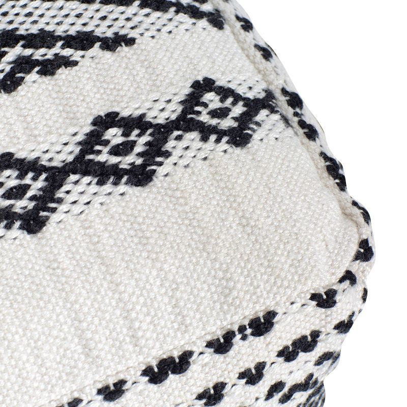 Jayne Pouf Off White/Black - Poly & Bark