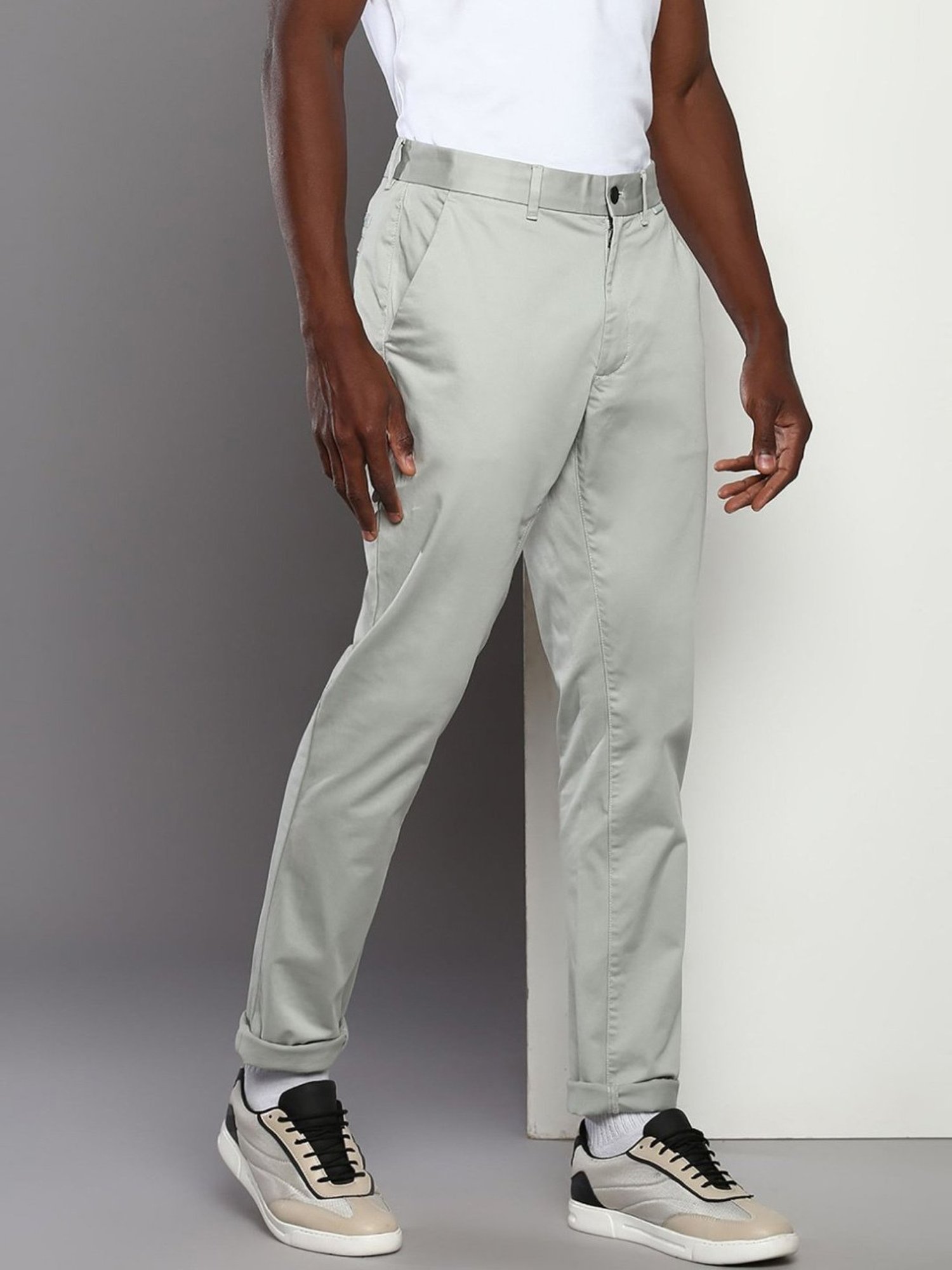 Calvin Klein Jeans Grey Slim Fit Chinos