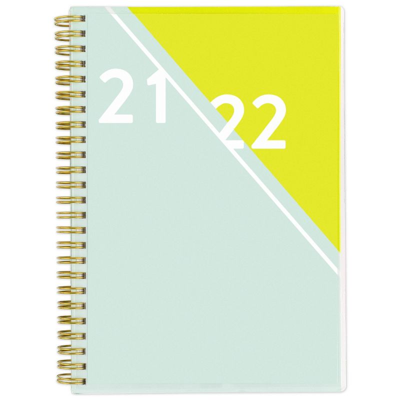 2021-22 Academic Planner 5.5"x8.5" Weekly/Monthly Clear Pocket Cover Color Block - Atlantic-Pacific for Cambridge