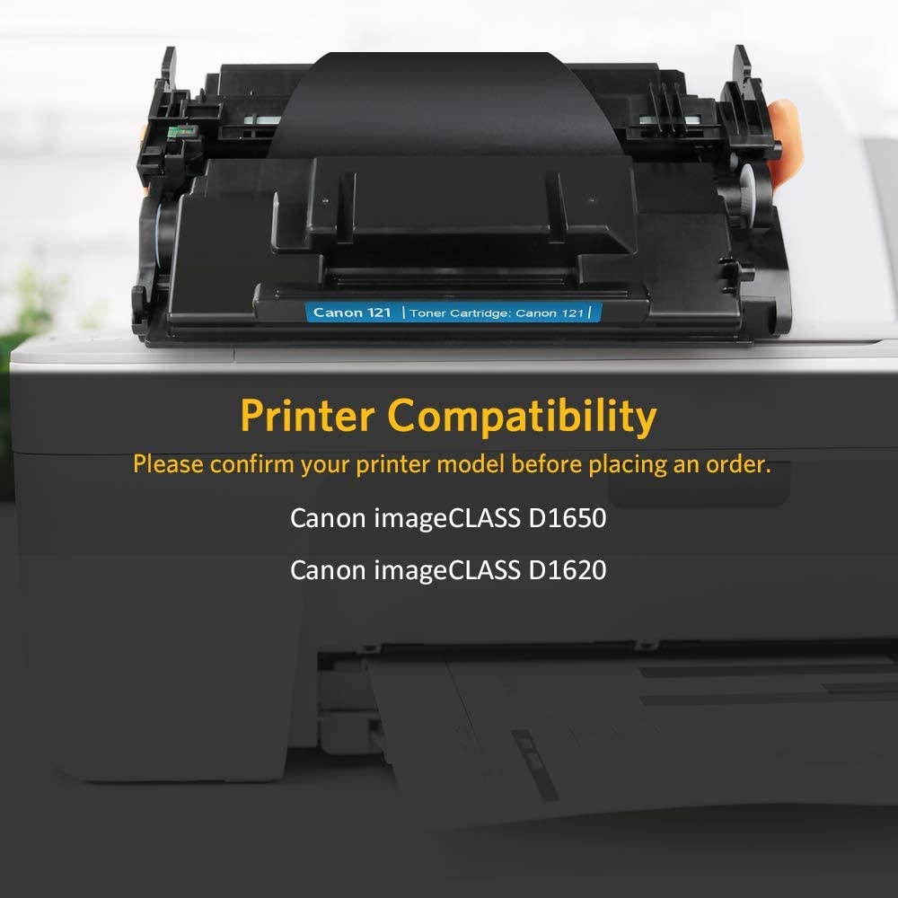 V4INK Compatible CRG-121 Toner Cartridge Replacement for Canon 121 CRG 121 (3252C001) Toner Cartridge High Yield 5,000 Pages for use with Canon Image Class D1650 D1620 Printer (Black, 1 Pack)