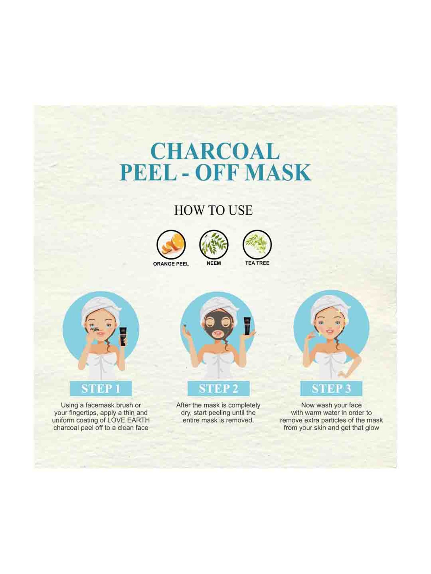 Love Earth Charcoal Peel-Off Mask - 50 gm