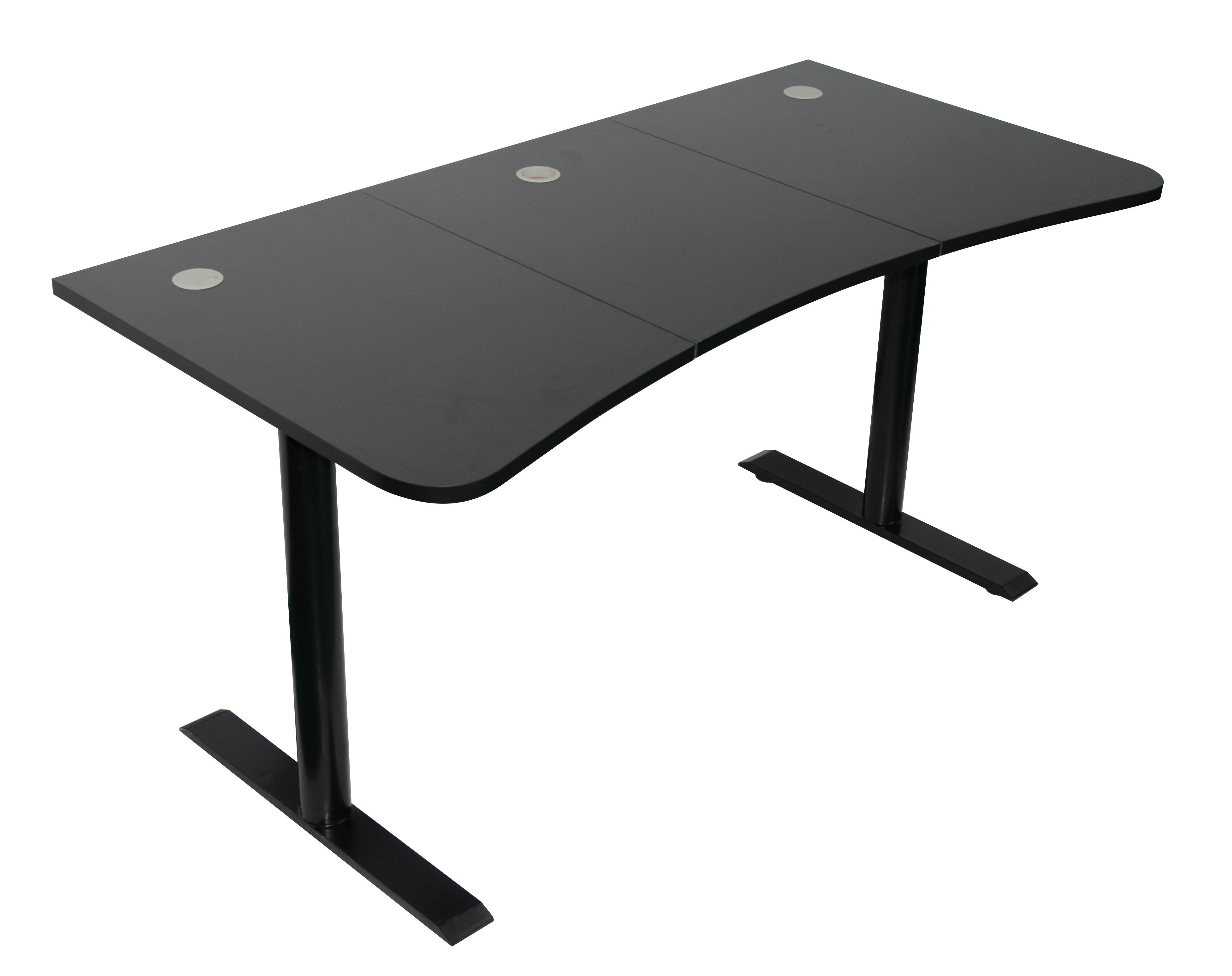 XtremPro 11159 Black Gaming Desk Table With 3 Monitor Display Area Mouse Pad