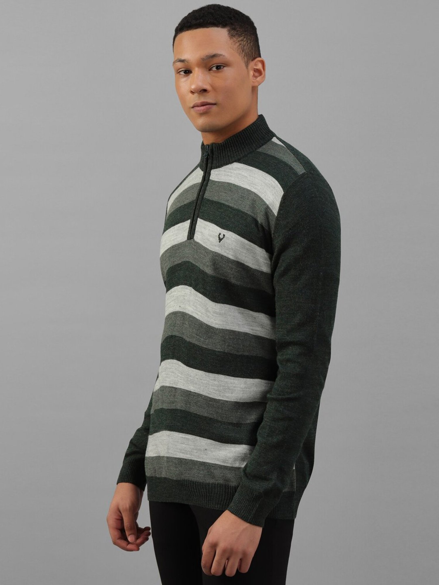 Allen Solly Multicolored Regular Fit Striped Sweater