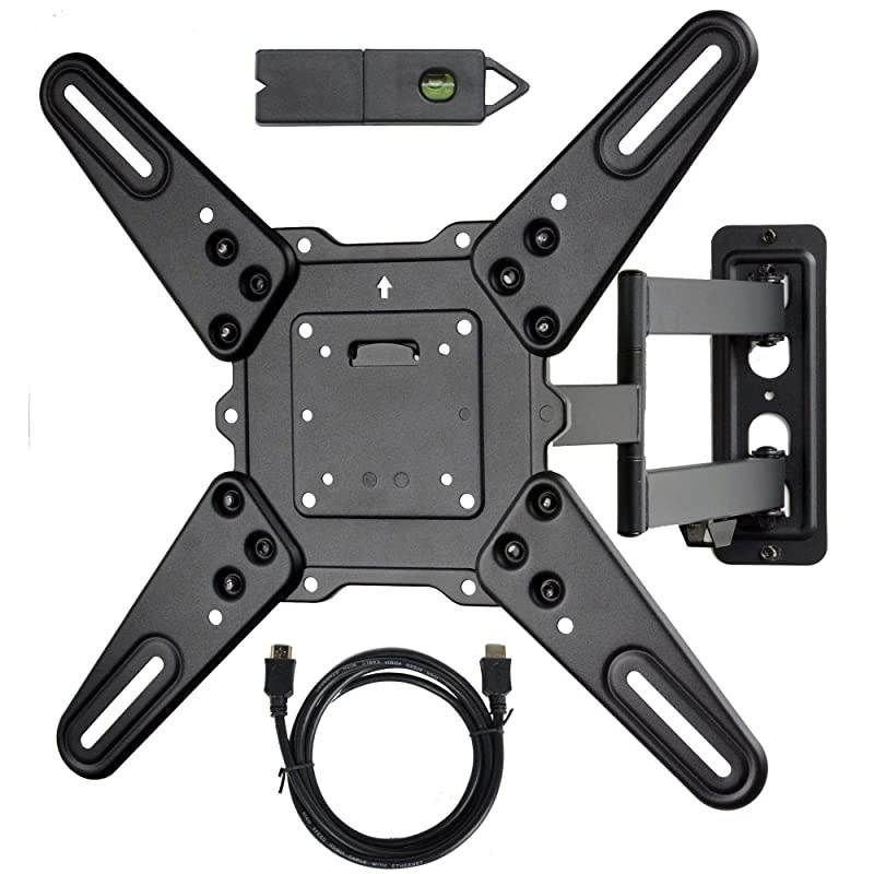 ML531BE2 TV Wall Mount kit with Free Magnetic Stud Finder and HDMI Cable for Most 2655 TV and New LED TV up to 60 inch VESA 400x400 Full Motion with 20 inch Articulating Arm WP5