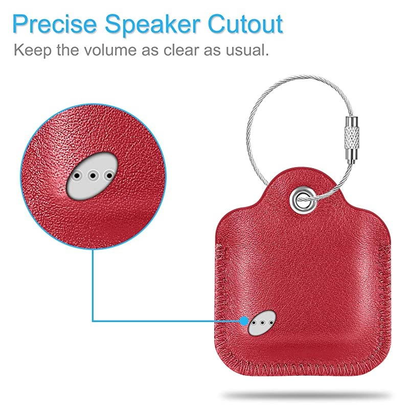 2 Pack  Genuine Leather Case for Tile MateTile ProTile SportTile StyleCube Pro Key Finder Phone Finder AntiScratch Protective Skin Cover with Keychain
