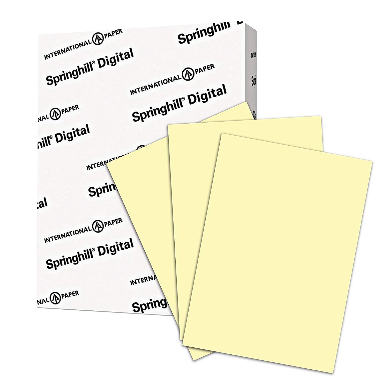 Springhill Colored Paper, Cardstock Paper, Canary Paper, 67lb, 147 gsm, Ledger, 11 x 17, 1 Ream / 250 Sheets - Vellum Card Stock, Thick Paper
